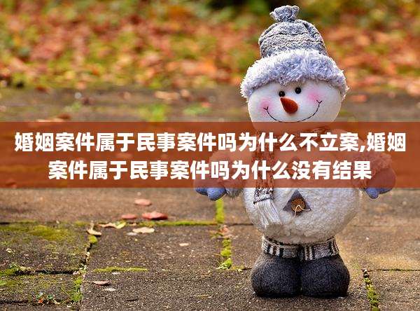 婚姻案件属于民事案件吗为什么不立案,婚姻案件属于民事案件吗为什么没有结果