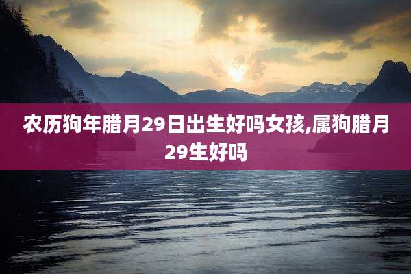 农历狗年腊月29日出生好吗女孩,属狗腊月29生好吗