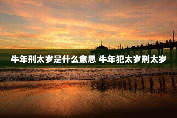 牛年刑太岁是什么意思 牛年犯太岁刑太岁