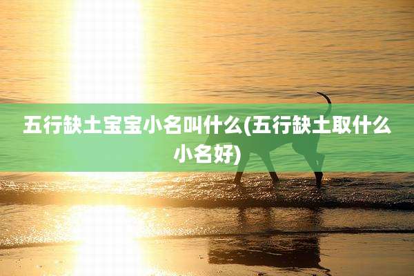 五行缺土宝宝小名叫什么(五行缺土取什么小名好)