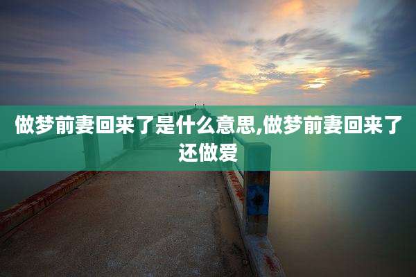 做梦前妻回来了是什么意思,做梦前妻回来了还***