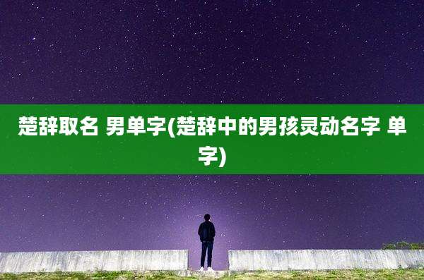 楚辞取名 男单字(楚辞中的男孩灵动名字 单字)