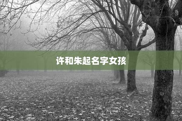 许和朱起名字女孩