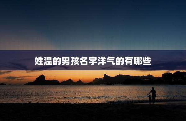 姓温的男孩名字洋气的有哪些