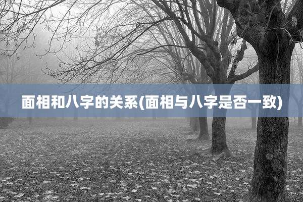 面相和八字的关系(面相与八字是否一致)