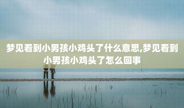 梦见看到小男孩小鸡头了什么意思,梦见看到小男孩小鸡头了怎么回事