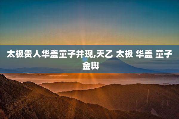 太极贵人华盖童子并现,天乙 太极 华盖 童子 金舆