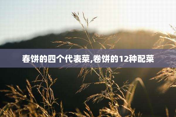 春饼的四个代表菜,卷饼的12种配菜