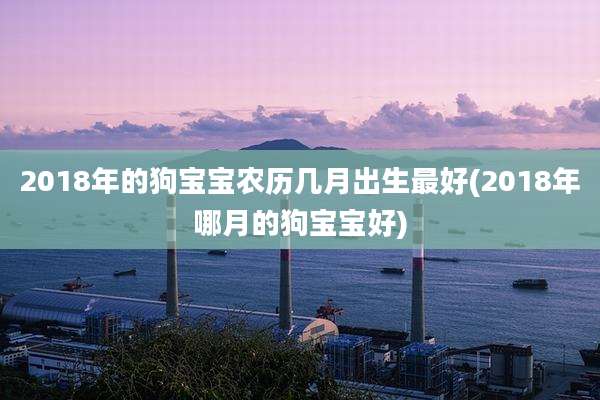 2018年的狗宝宝农历几月出生最好(2018年哪月的狗宝宝好)