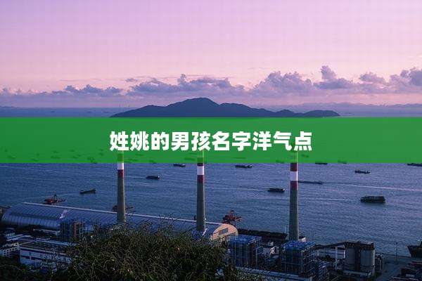 姓姚的男孩名字洋气点