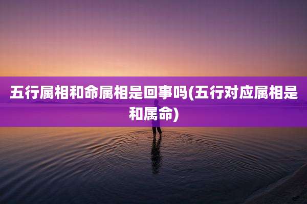 五行属相和命属相是回事吗(五行对应属相是和属命)