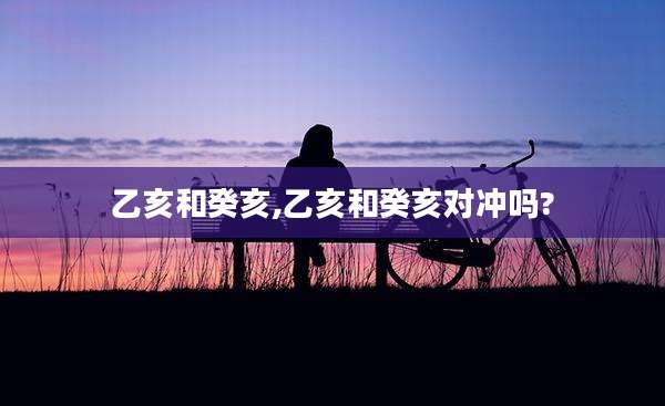 乙亥和癸亥,乙亥和癸亥对冲吗?
