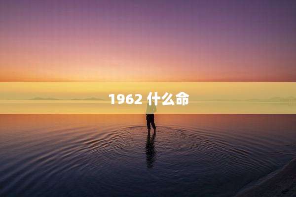 1962 什么命