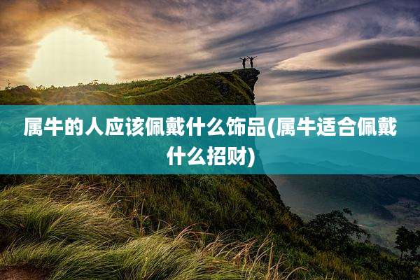 属牛的人应该佩戴什么饰品(属牛适合佩戴什么招财)