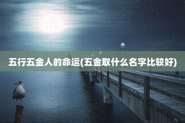五行五金人的命运(五金取什么名字比较好)