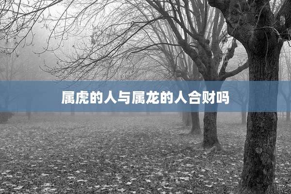 属虎的人与属龙的人合财吗