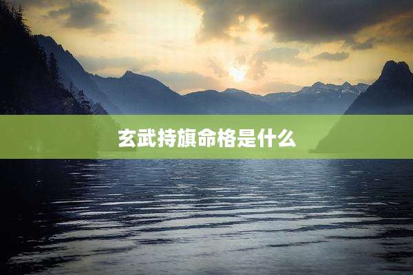 玄武持旗命格是什么