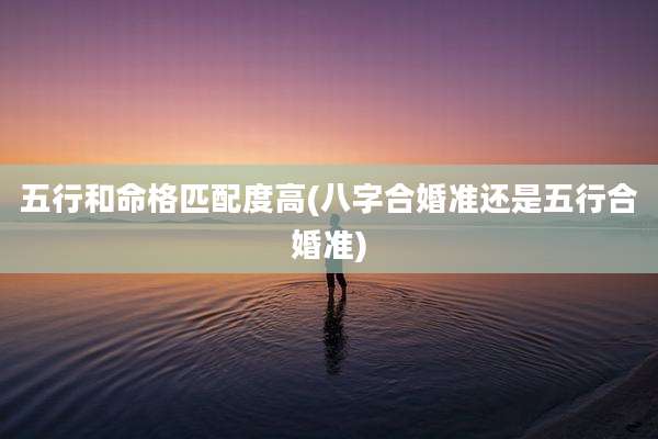 五行和命格匹配度高(八字合婚准还是五行合婚准)