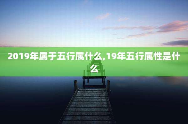 2019年属于五行属什么,19年五行属性是什么