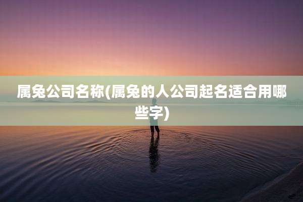 属兔公司名称(属兔的人公司起名适合用哪些字)