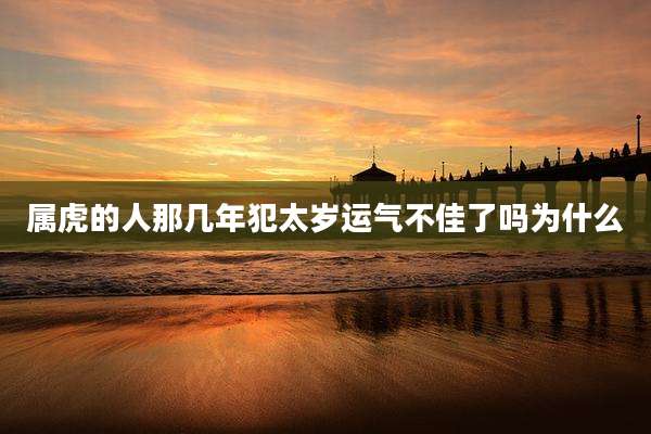 属虎的人那几年犯太岁运气不佳了吗为什么