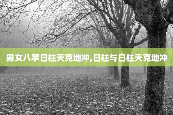 男女八字日柱天克地冲,日柱与日柱天克地冲