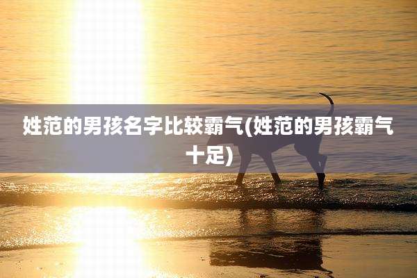 姓范的男孩名字比较霸气(姓范的男孩霸气十足)
