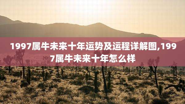 1997属牛未来十年运势及运程详解图,1997属牛未来十年怎么样