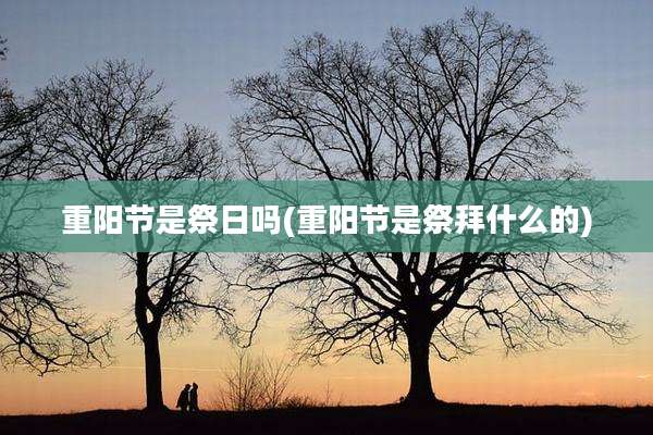 重阳节是祭日吗(重阳节是祭拜什么的)