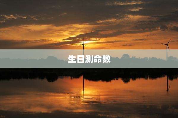 生日测命数