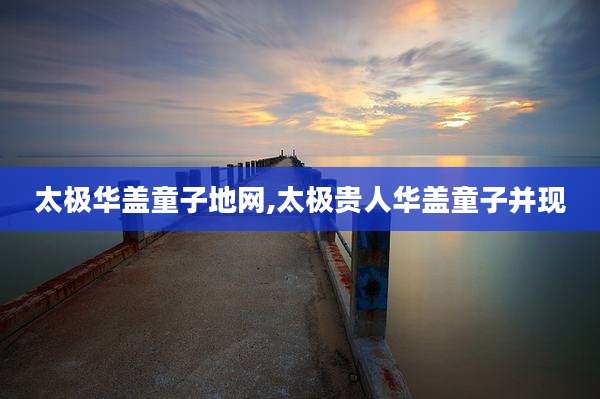 太极华盖童子地网,太极贵人华盖童子并现