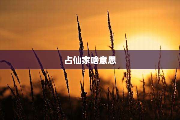 占仙家啥意思