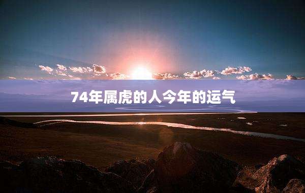 74年属虎的人今年的运气