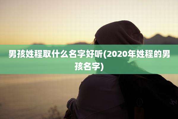 男孩姓程取什么名字好听(2020年姓程的男孩名字)