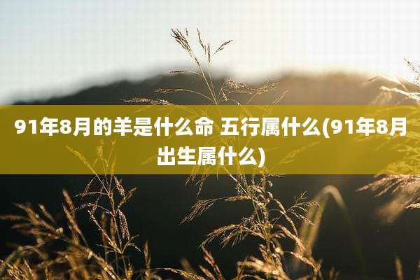 91年8月的羊是什么命 五行属什么(91年8月出生属什么)