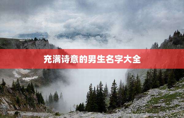 充满诗意的男生名字大全