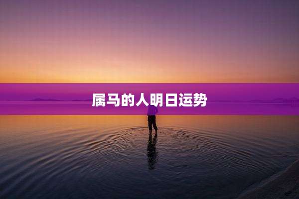 属马的人明日运势