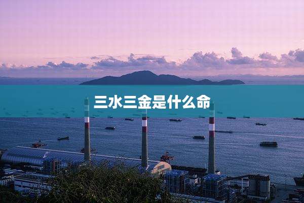 三水三金是什么命