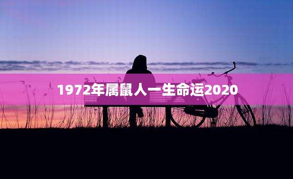 1972年属鼠人一生命运2020