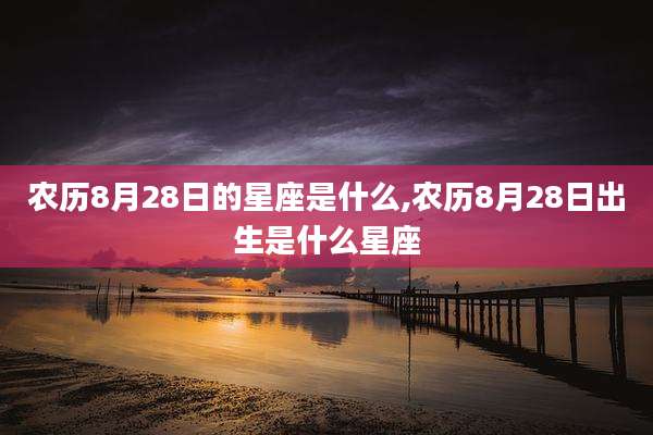 农历8月28日的星座是什么,农历8月28日出生是什么星座