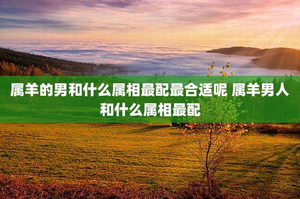 属羊的男和什么属相最配最合适呢 属羊男人和什么属相最配