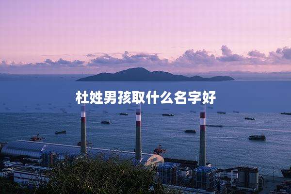 杜姓男孩取什么名字好