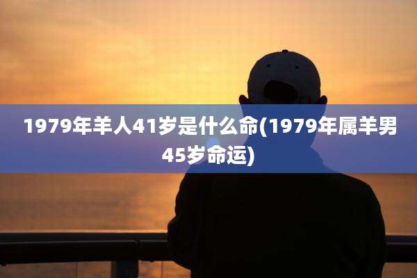 1979年羊人41岁是什么命(1979年属羊男45岁命运)