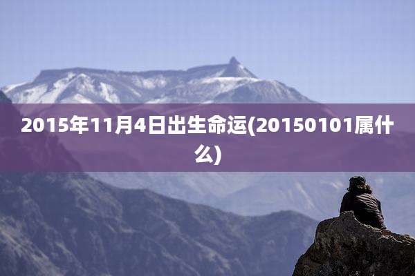 2015年11月4日出生命运(20150101属什么)