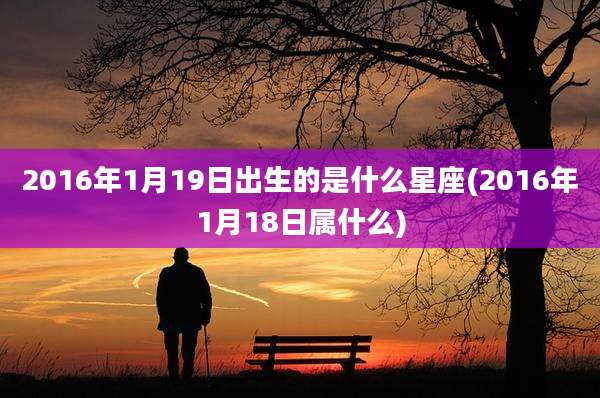 2016年1月19日出生的是什么星座(2016年1月18日属什么)