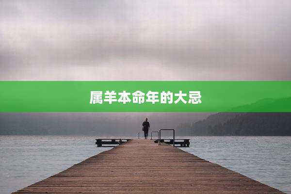 属羊本命年的大忌