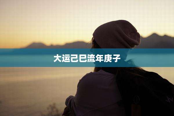 大运己巳流年庚子