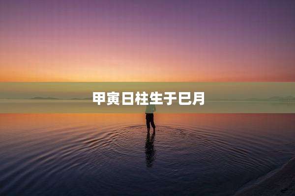甲寅日柱生于巳月
