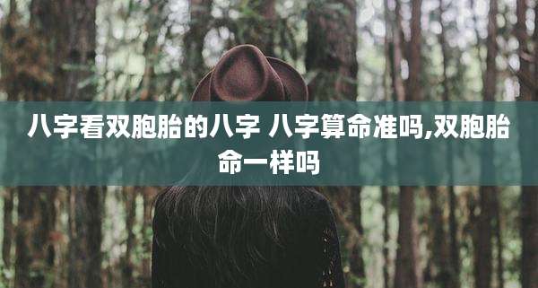 八字看双胞胎的八字 八字算命准吗,双胞胎命一样吗