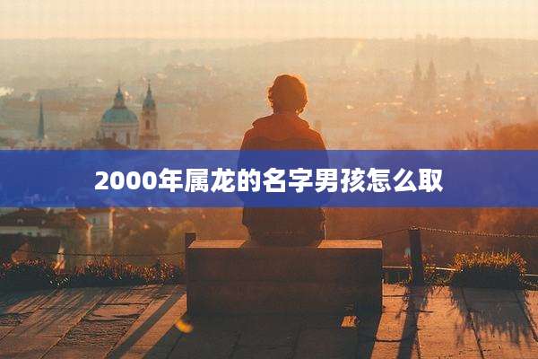 2000年属龙的名字男孩怎么取